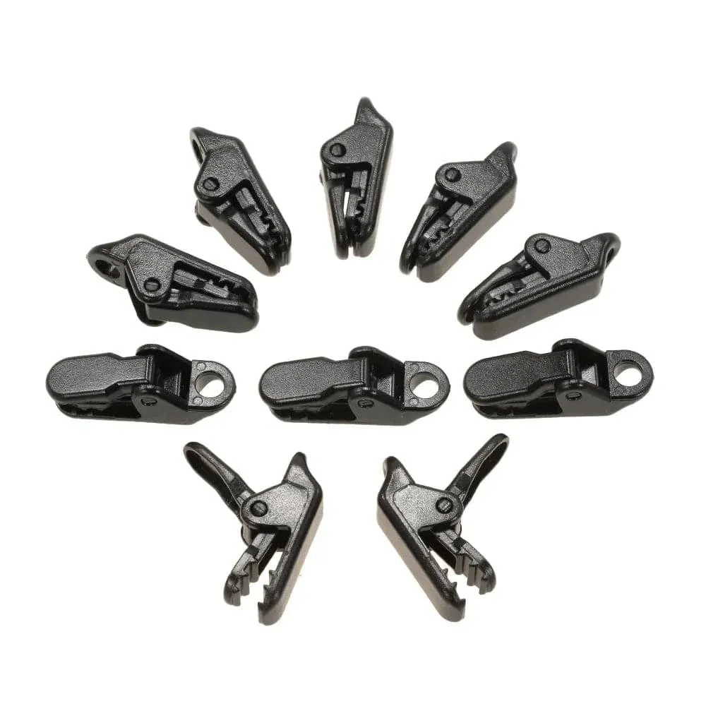 10pcs Camping Tent Clip Snap Hangers Outdoor Awning Clamp Tarp Clips Beach Tent Clip Survival Tighten Tool Tent Accessories