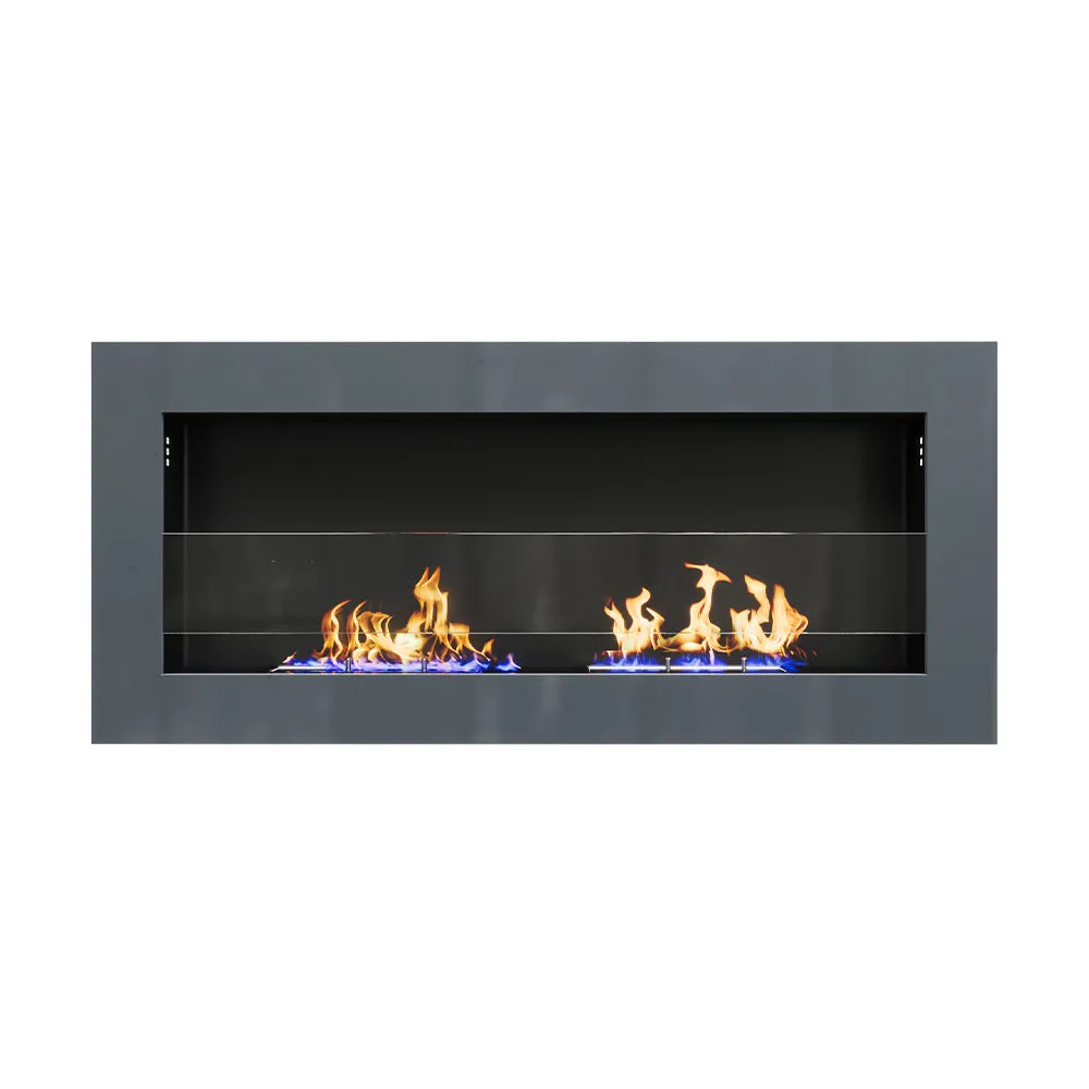 35/47 Inch Indoor Bio Ethanol Fireplace 3 Stoves Wall Mounted Heater