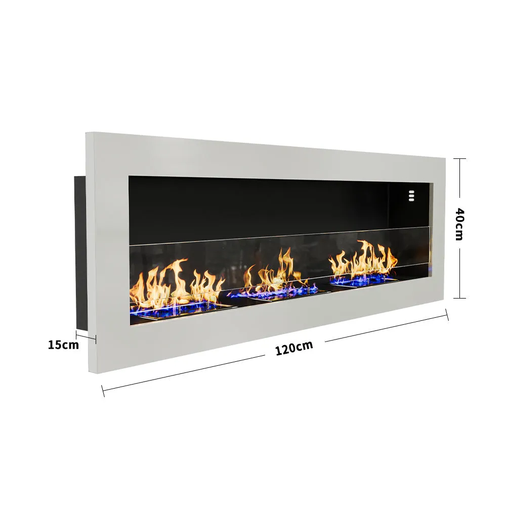 35/47 Inch Indoor Bio Ethanol Fireplace 3 Stoves Wall Mounted Heater