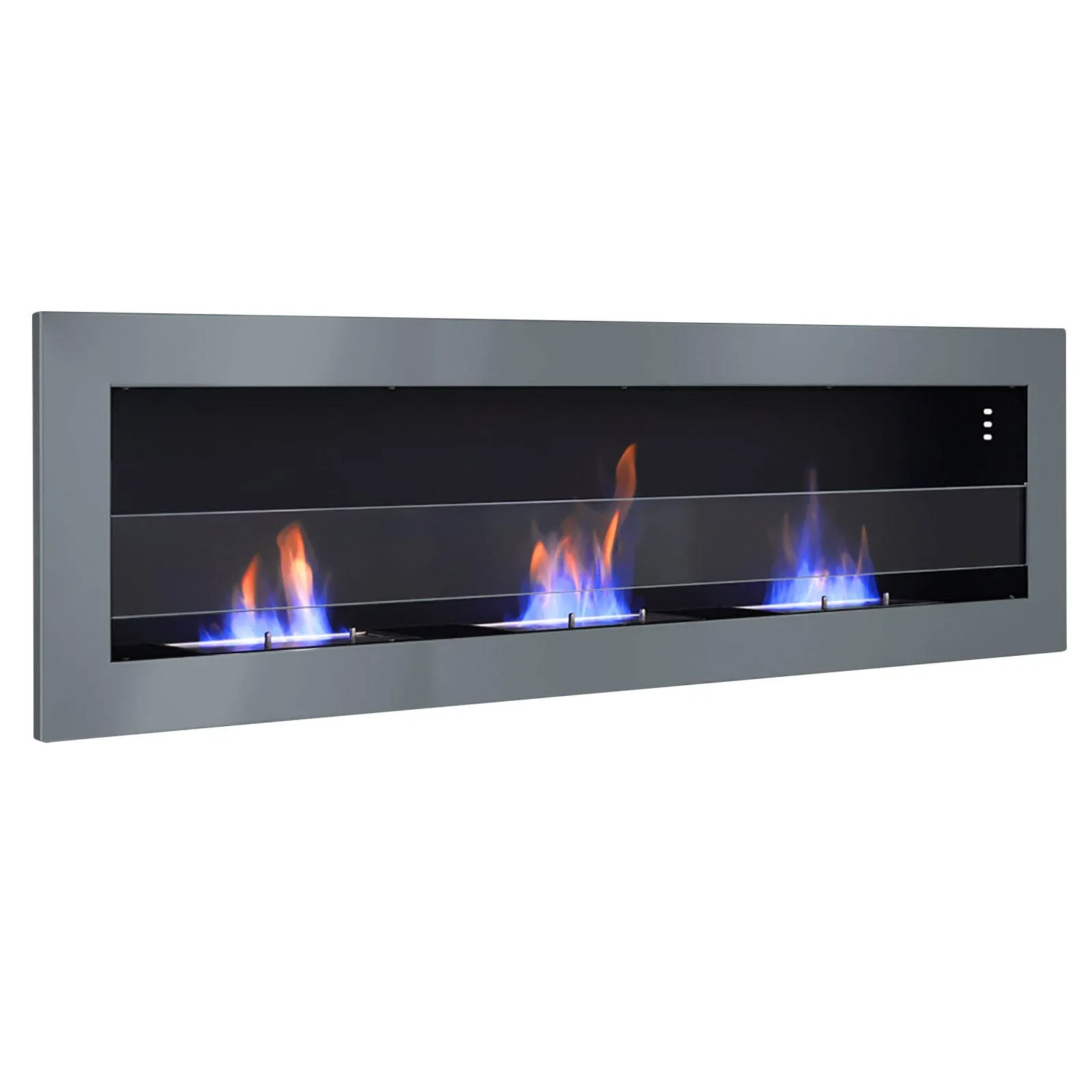 35/47 Inch Indoor Bio Ethanol Fireplace 3 Stoves Wall Mounted Heater