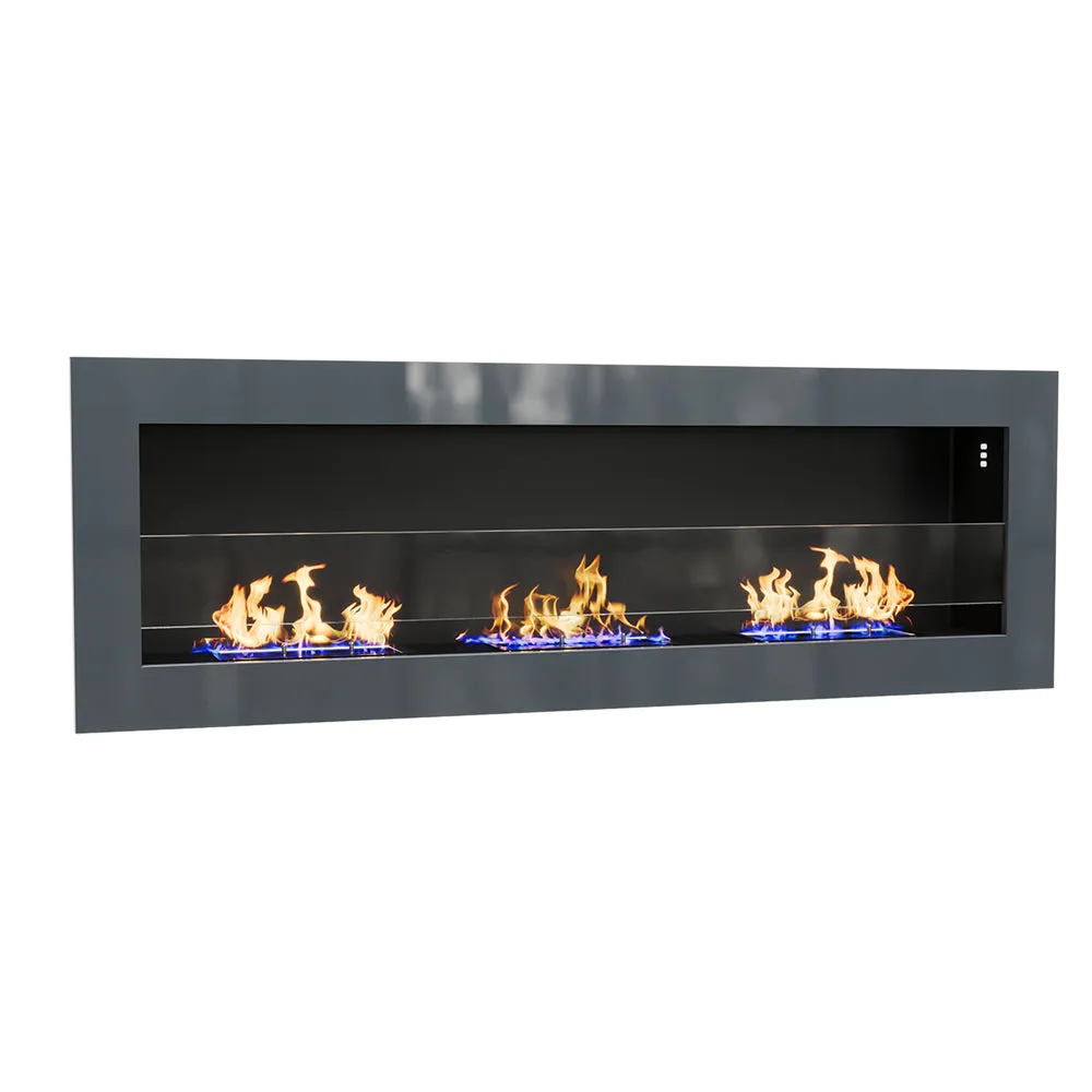 35/47 Inch Indoor Bio Ethanol Fireplace 3 Stoves Wall Mounted Heater