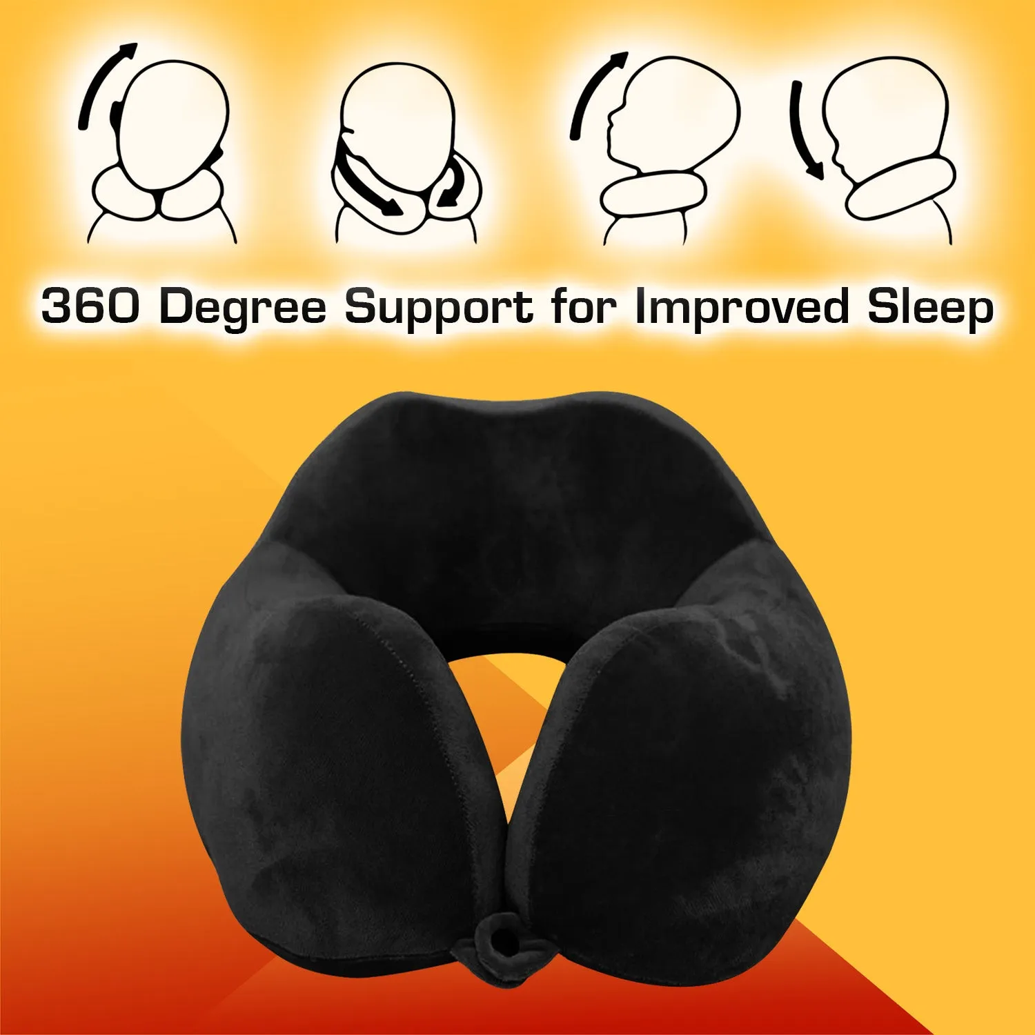 Airplane Travel Pillow Neck Adjustable 360 Degree Support Neck Pillow