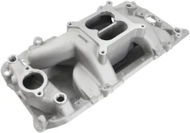 BB Chev Air Gap Dual Plane Intake Manifold, Natural Cast Finish AF6011-1001