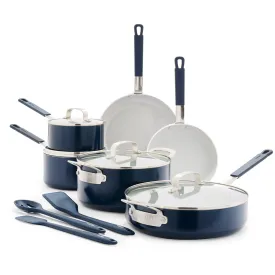 Bobby Flay Professional 13-Piece Nonstick Ceramic Cookware Set in Oxford Blue by GreenPan