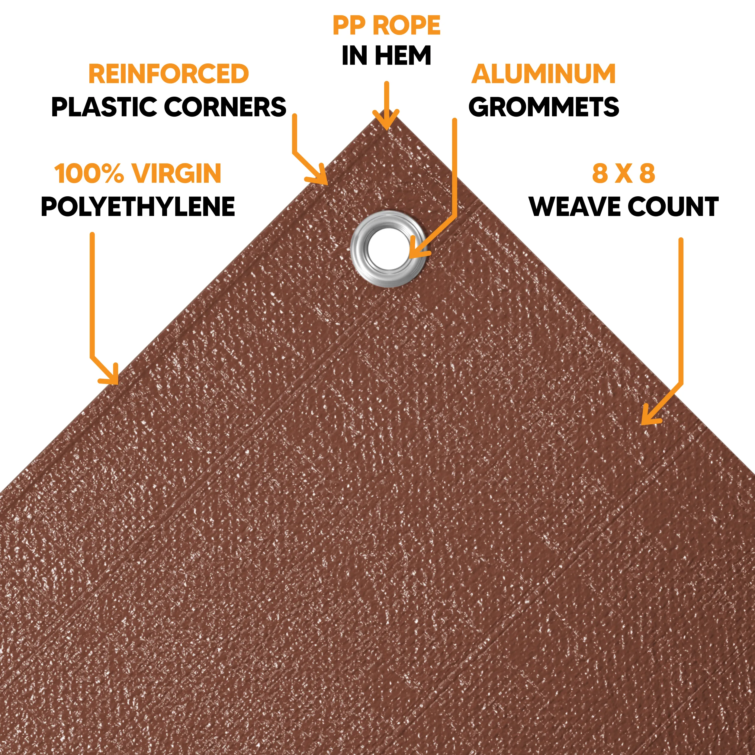 Brown Poly Tarp 10' x 12'