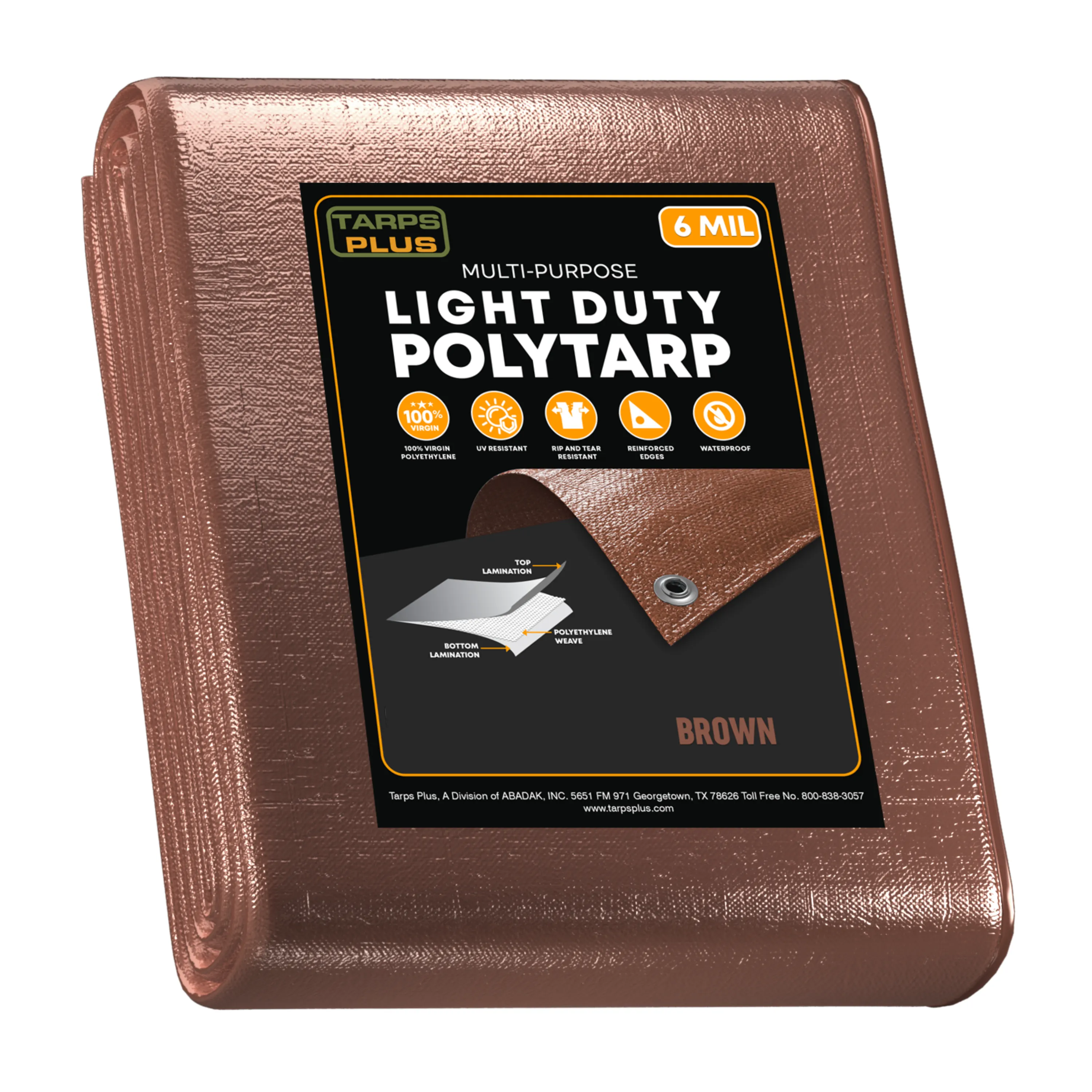 Brown Poly Tarp 10' x 12'