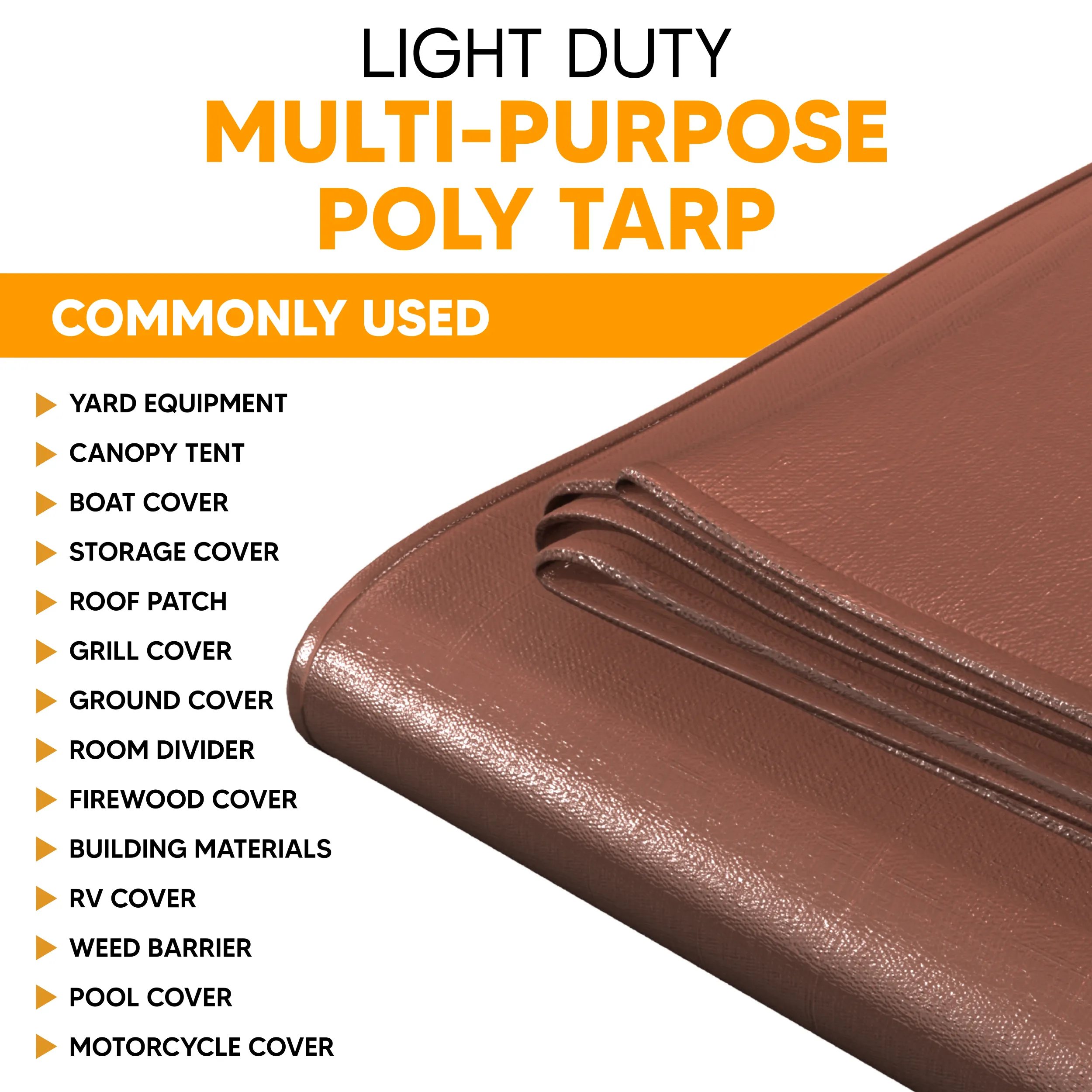 Brown Poly Tarp 10' x 12'