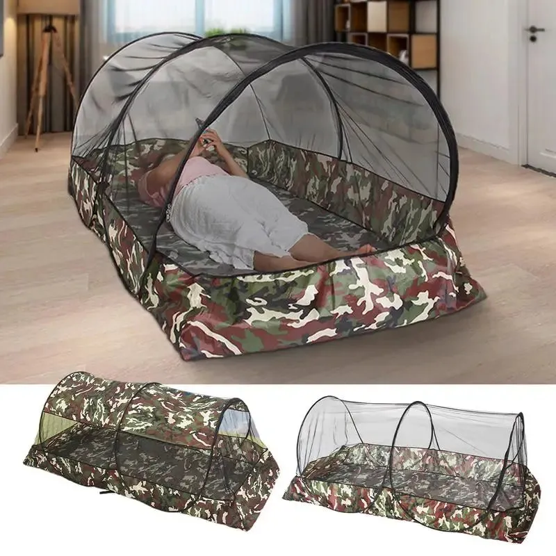 Camping Mosquito Net Tent Folding Mesh Net Tents Camping Single Bed Mosquito Net Tents Portable Automatic Tent Camping Accessory