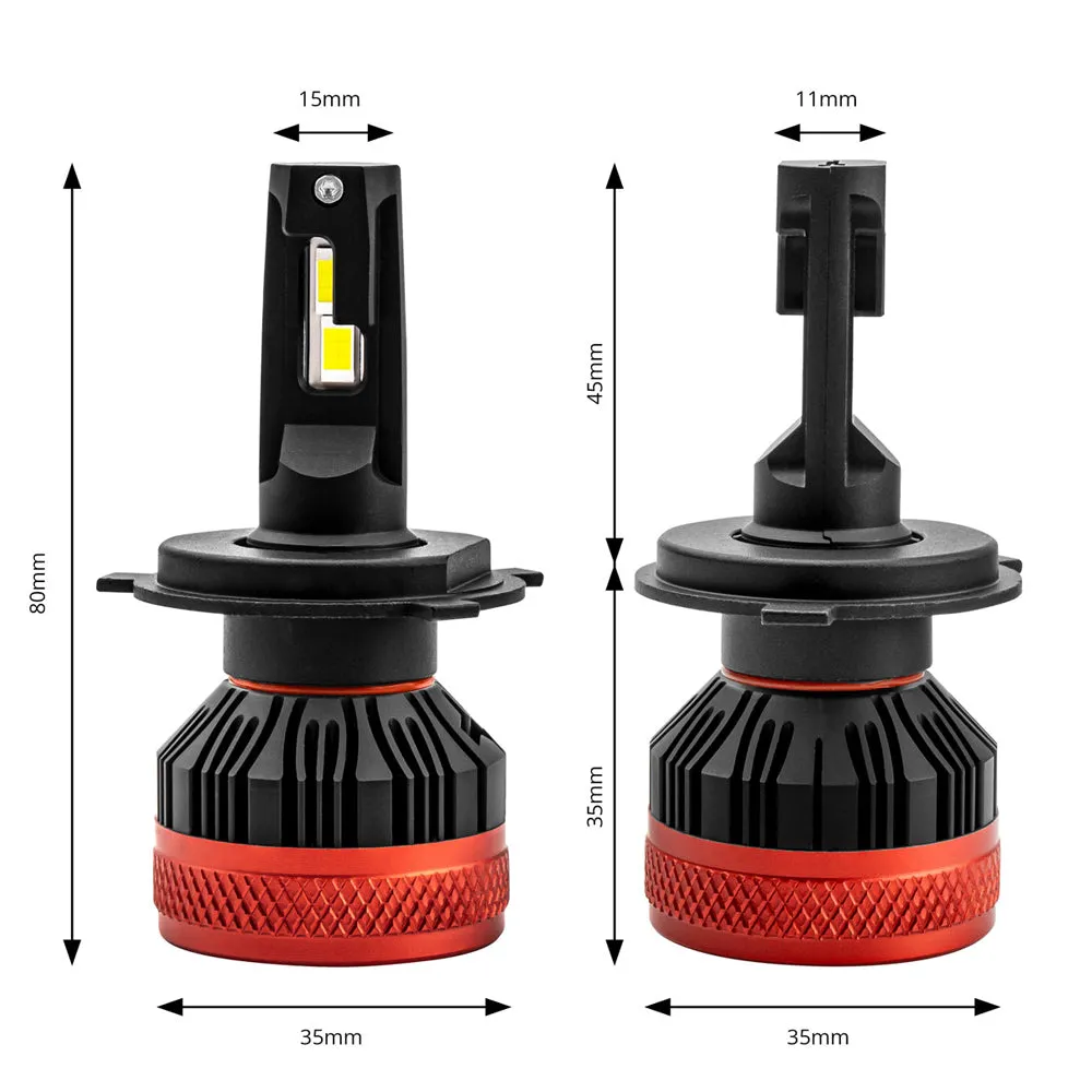 H4 LED Headlight Bulbs / 12V