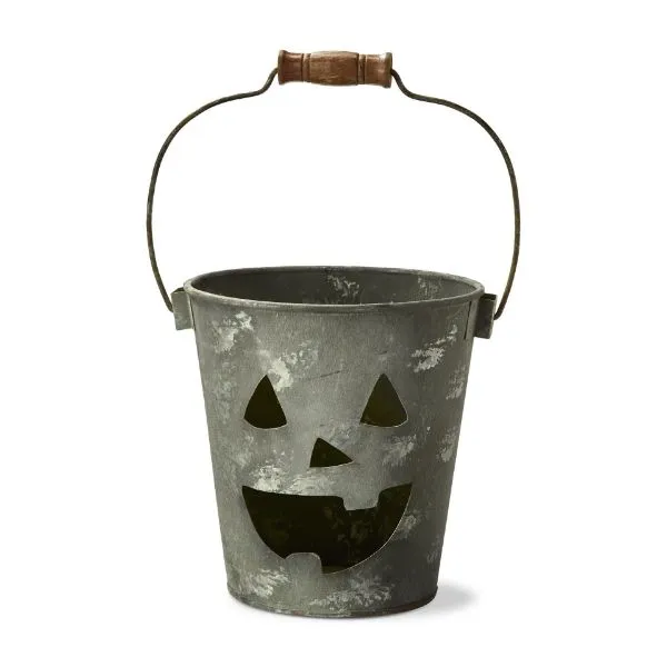 jack olantern bucket lantern - galvanized