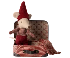 Maileg Christmas Mouse, Baby in Suitcase