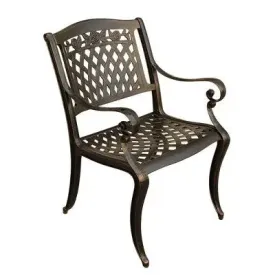 New - Rose Ornate Outdoor Mesh Lattice Aluminum Dining Chair - Oakland Living: Weather-Resistant Patio Seating