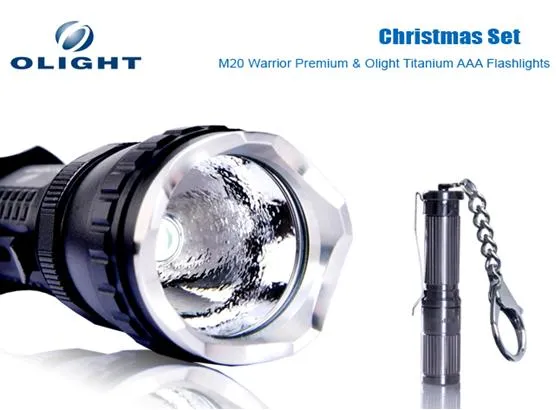 Olight Christmas Set - M20 Warrior Premium & AAA Titanium Light