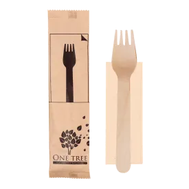 One Tree Wooden Cutlery Set Fork & Napkin 400pcs