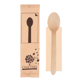 One Tree Wooden Cutlery Set Spoon & Napkin 400pcs