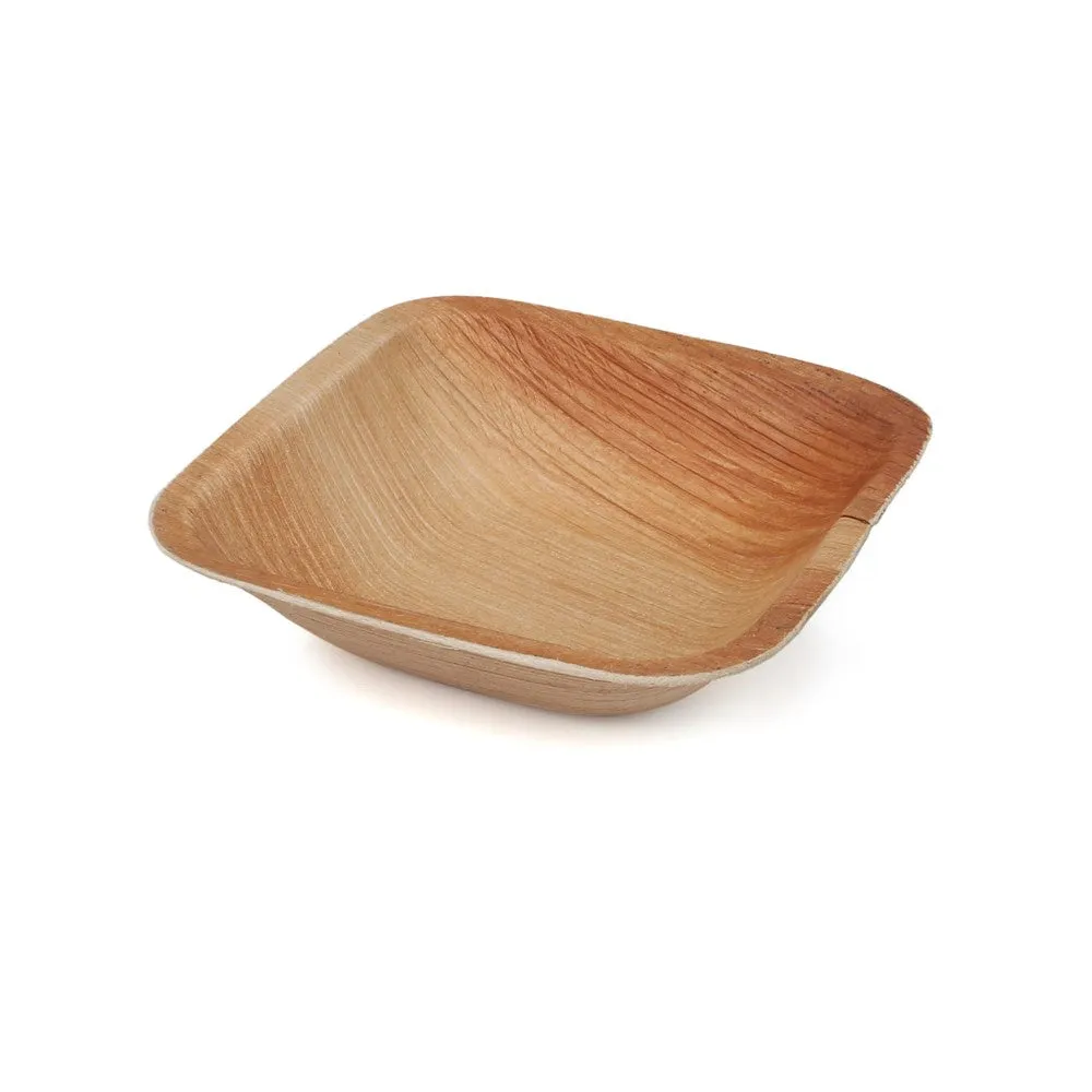 Palm Leaf Square Bowl 10pc/pk - 10x10cm