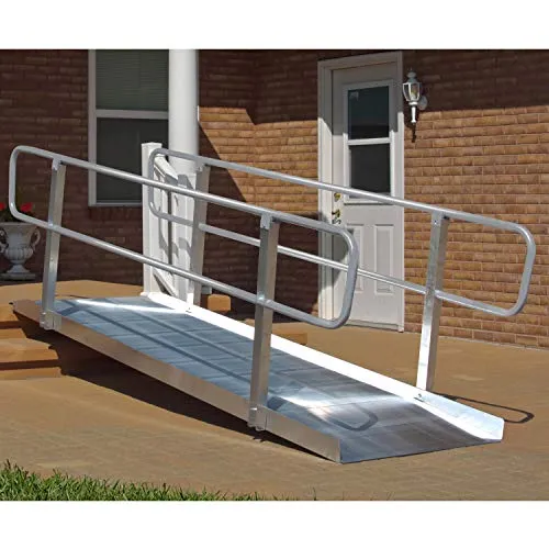 PVI Ramps 36” Wide OnTrac Aluminum Wheelchair Ramp with Handrails, 6' Foot