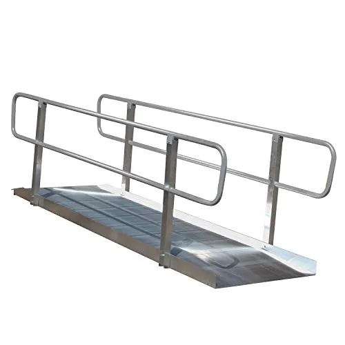 PVI Ramps 36” Wide OnTrac Aluminum Wheelchair Ramp with Handrails, 6' Foot