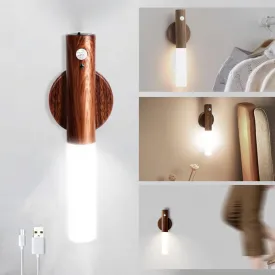 Rechargeable LED Motion Sensor Closet Light In Wooden Texture