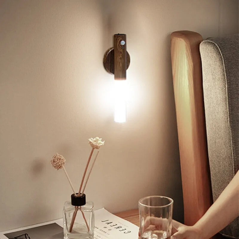 Rechargeable LED Motion Sensor Closet Light In Wooden Texture