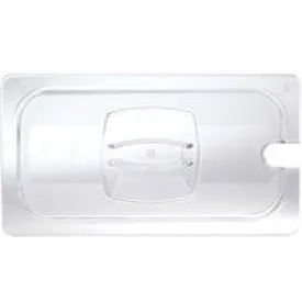 RUBBERMAID 1/2 SIZE, COLD FOOD PAN COVER, NOTCHED CLEAR