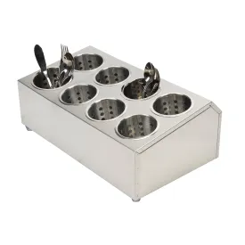 SOGA 18/10 Stainless Steel Commercial Conical Utensils Cutlery Holder with 8 Holes