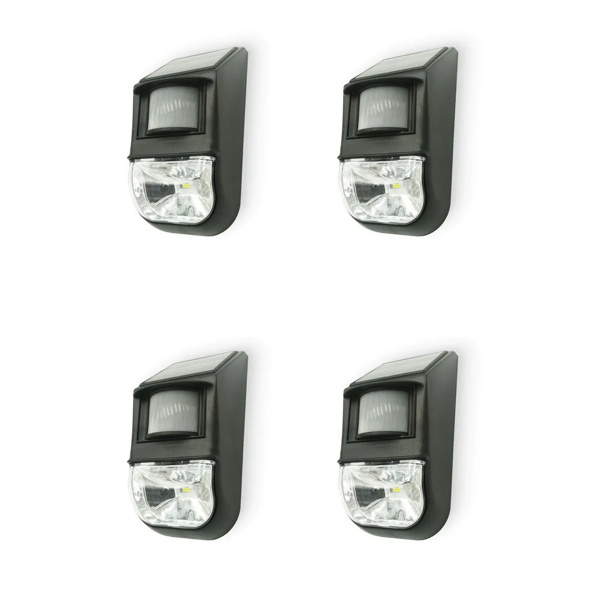 Solar Motion Sensor Light Four Pack, Detects Motion, Rechargeable