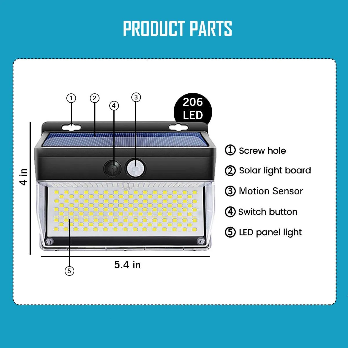 Solar Outdoor Led Motion Sensor Light Solar Motion Sensor Light 206 LED