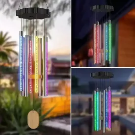 Solar Wind Chimes Light For Home Balcony Outdoor Bell Decoration Items (Multicolor, Waterproof)