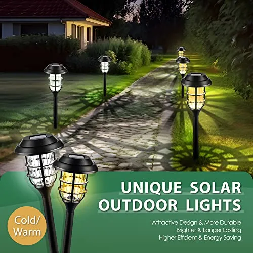 SOLPEX Solar Lights for Outside, Solar Outdoor Lights 8 Pack, Up to 10 Hrs Auto On/Off Garden Lights Waterproof, Solar Powered Landscape Lighting for Yard, Garden, Walkway-(Cold White)