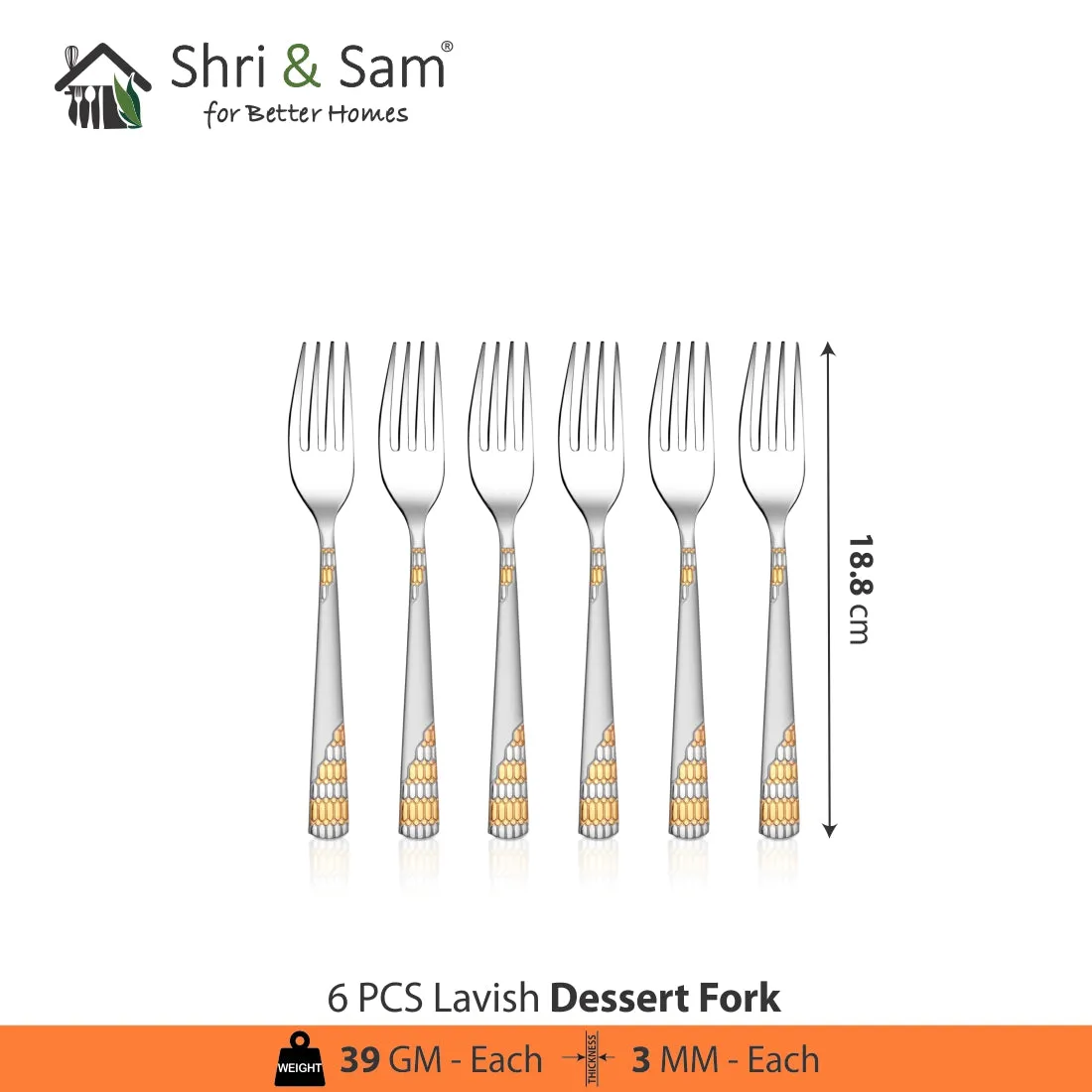 Stainless Steel 18 PCS Cutlery Set (without knife) Lavish