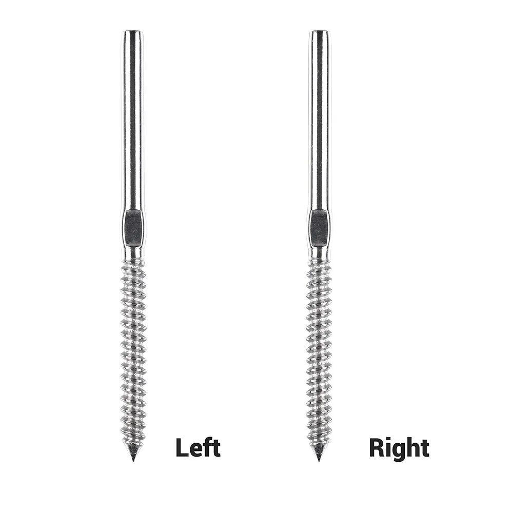 TheLAShop Left & Right Swage Lag Screw Terminal D1/8"-3/16" 40ct/Pack