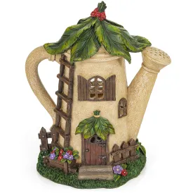 VP Home Watering Can Fairy Cottage Solar Powered LED Outdoor Decor Garden