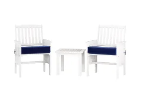 Washed White 3 Piece Patio Set