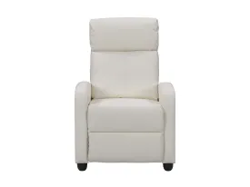 White Push Back Recliner